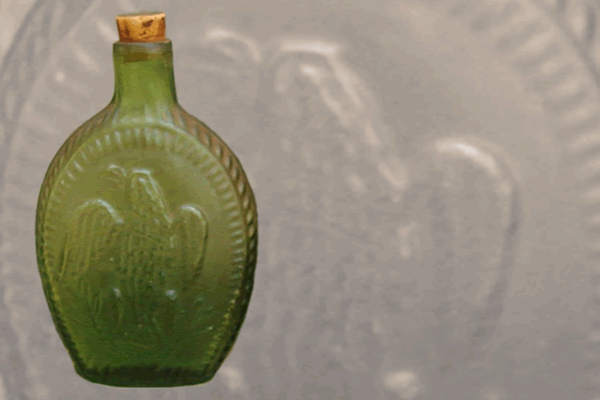 Green GII-69 Cornucopia Eagle Flask beats $11,000