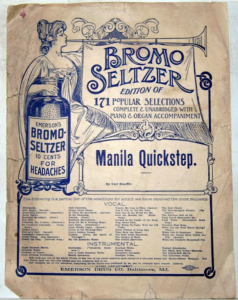 Bromo Seltzer promotional sheet music circa 1900