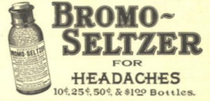 Bromo Seltzer advertisement from 1909