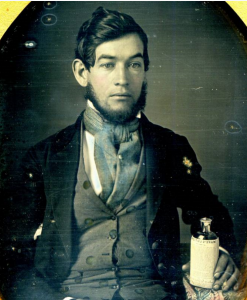 Man with Ware's Lotion, circa 1840