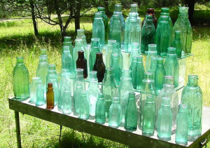 61 cathedral pickle bottles